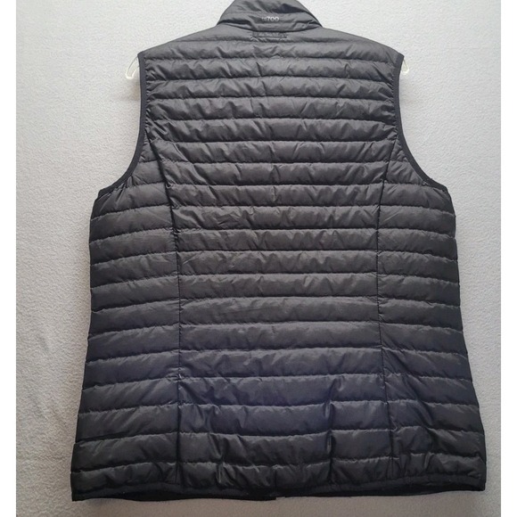 EDDIE BAUER Down Puffer Vest EB700 Travex Black Collared Pockets Womens Large - Picture 8 of 10